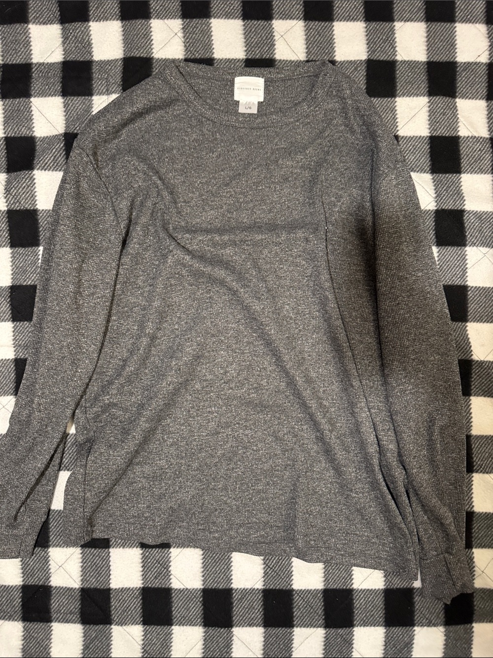 Geoffrey Beene Long Sleeve Crewneck Shirt in Gray